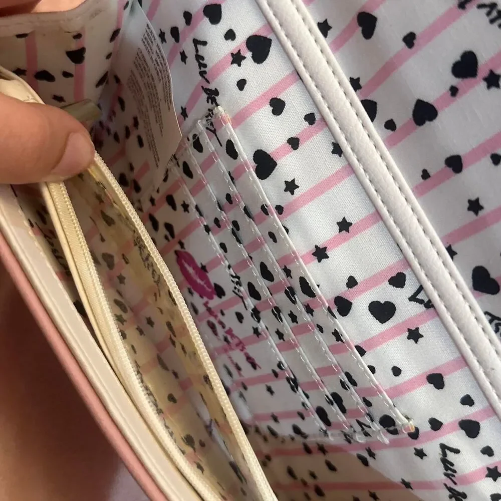 Betsey-johnson Women's Pink and White Bag